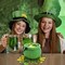 5" St Patrick’s Day Pot of Gold with 100 Lucky Coins - Green Pot of Gold Cauldron Plastic Bucket for Leprechaun Decorations, Green & Gold Coins Plastic Bulk by 4E's Novelty